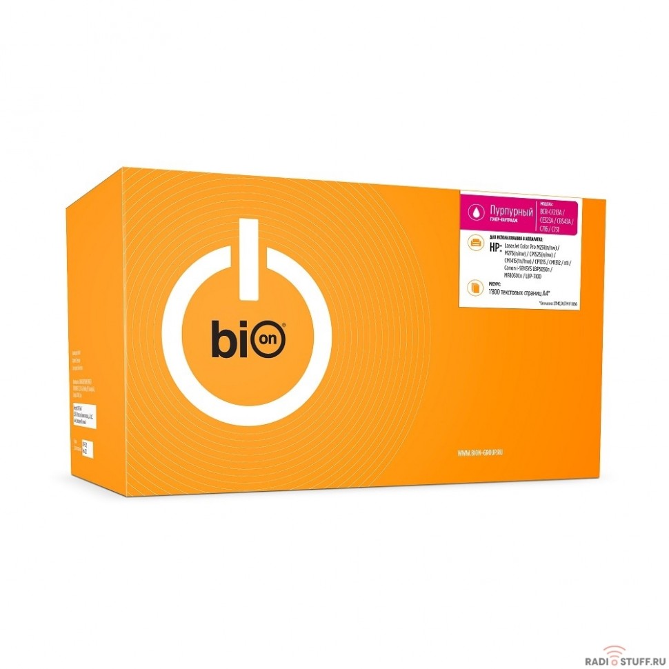 Bion CF213A/CE323A/CB543A/C716/C731 Картридж для HP LaserJet Pro M251CM1415/1312/CP1525/1215/1515;Canon LBP5050/MF8030/8050/8080/8040/LBP-7100/7110/MF8230/8280/628/623 (1800  стр.), Пурпурный