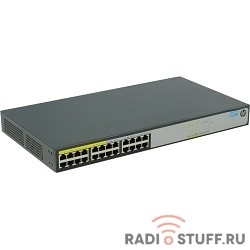HP JH019A Коммутатор HPE 1420-24G-PoE+ неуправляемый 19U 24x10/100/1000BASE-T